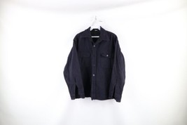 Vintage 50s Streetwear Mens Medium Distressed Wool CPO Button Shirt Jack... - £78.91 GBP