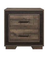 Rustic Nightstand: 2-Tone Faux Wood Bedside Table - €263,78 EUR