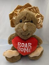 Brown Triceratops Dinosaur Plush 13 Inch Mty International Dan Dee Roar Heart - £8.71 GBP