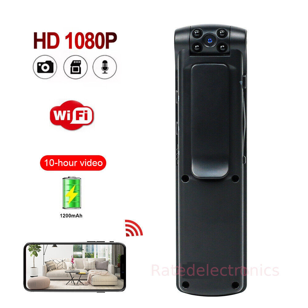 Primary image for 1080P HD WiFi Camcorder Mini Police Body Camera Video DVR IR Night Cam 10 Hours