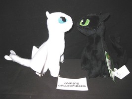 DreamWorks How to train your Dragon 3 Hidden World Light fury &amp; Toothless plush - £77.52 GBP