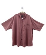 Lakin McKey Button Down Shirt Red Cotton Gingerham Short Sleeve Men Size... - €10,95 EUR