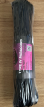 Paracord Type IV 750 lb 100% Nylon MIL-SPEC  100&#39; Black Teceum Brand NEW - £13.90 GBP