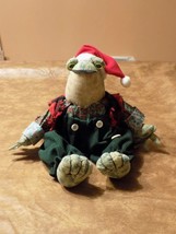 Berkeley Designs Plush Animated Frog Doll Croaks Jingle Bells Christmas - £23.22 GBP