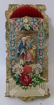 Victorian Antique Vintage Germany Diecut Fold-out Honeycomb VALENTINES DAY Card - £199.37 GBP