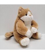 Aurora A&amp;A Custard Fat Chubby Brown White Tabby Cat Plush Stuffed Animal - $811.31 MXN