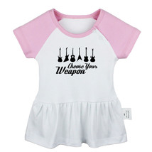 Funny Choose your weapon Newborn Baby Dress Toddler Infant 100% Cotton Clothes - £10.45 GBP