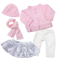 Doll Clothes Sweater Hat Scarf Pink Outfit Sophia&#39;s fits American Girl 1... - £14.19 GBP