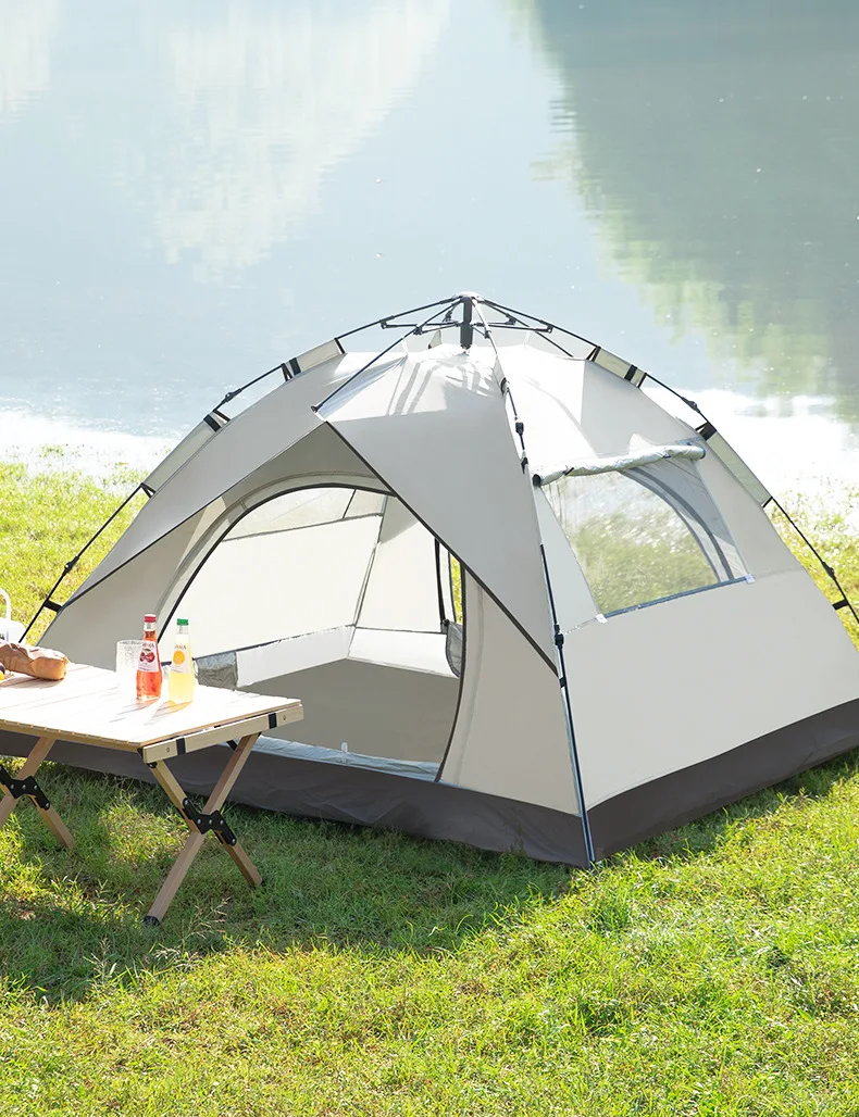 Camping tent Outdoor tent 3-4 person portable fully automatic camping te... - £47.18 GBP