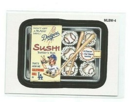 DODGER&#39;S SUSHI 2016 TOPPS WACKY PACKAGES STICKER MLB PROMO #MLBW-4 - £7.58 GBP