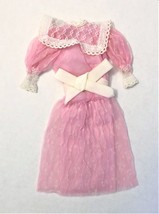 Mattel Barbie 1984 Heart Family Pink and White Lace Dress - £6.31 GBP