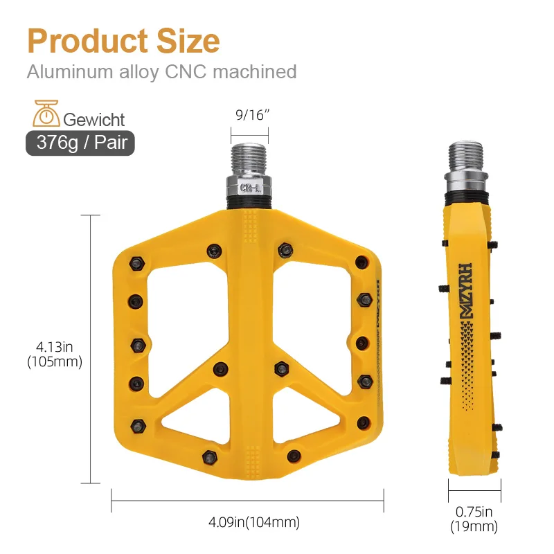 Sporting MZYRH Bike Pedal  Nylon 3 Bearing Bicycle Pedals Ultra-Light Anti-Slip  - £55.15 GBP