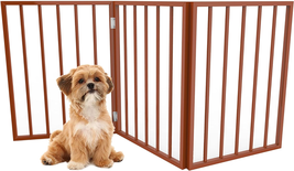 Pet Gate - 3-Panel Indoor Foldable Dog Fence for Stairs or Doorways - £38.11 GBP