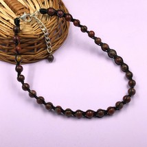 Natural Red Jasper 8x8 mm Beads Adjustable Thread Necklace ATN-51 - £11.31 GBP
