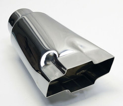 Exhaust Tip 3.00  Inlet 4.75  Outlet 9.00  Long Chevy Bowtie High Polish... - $43.56