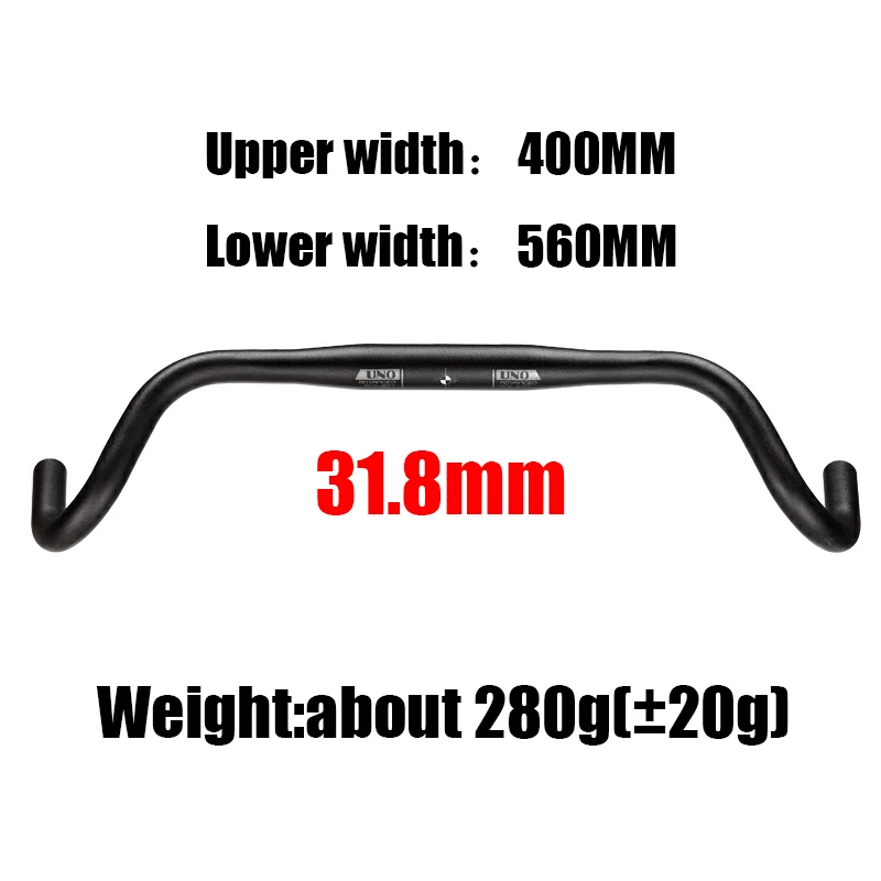 UNO Road Bicycle Ultralight Flared Bar Outer Drop Bar Bicycle Handle 31.8 * 560m - £115.30 GBP