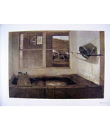 Andrew Wyeth Gravure Print SPRING FED &amp; YOUNG BULL, Kuerner&#39;s - $24.74