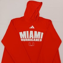 Adidas Miami Hurricanes Women's Orange Long Sleeve Hoodie Shirt Size Medium image 12