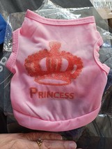 Pink Princess  Dog T-Shirt  XSmall Dog Shirt Cat Shirt Dog Clothes XS New - £6.32 GBP