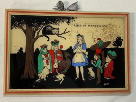 Alice in Wonderland Glass Painting Houle 1930 Reliance 425 Lewis Carroll Picture - £155.74 GBP