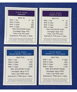 Monopoly Star Wars Trilogy Edition 1997 Replacement Parts: 4 Property Cards - €2,85 EUR