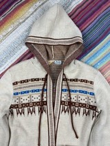 Vintage 60s Sabra Wintuk Aztec Sweater Shawl Neck Cardigan Southwestern ... - £39.46 GBP