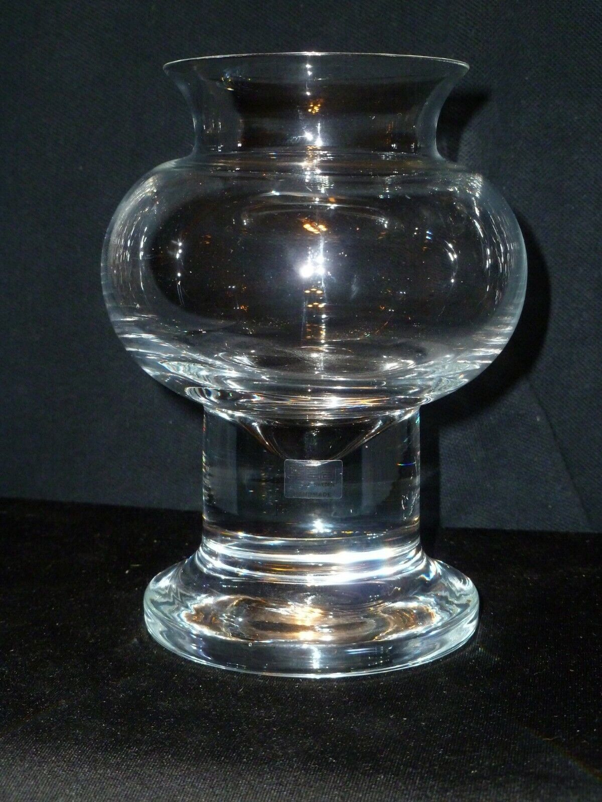 SEA GLASBRUK AB - KOSTA - SWEDEN - VOTIVE CANDLE HOLDER - BJORN RAMEL 6&quot; - $19.79