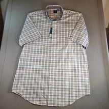 Leo Chevalier Men’s Short Sleeve Shirt LT Large Tall Plaid NWT Cotton Laos - $63.36 CAD