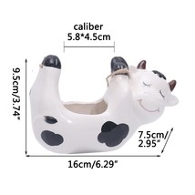 Home Garden Cartoon Cows Animal Succulent Flower Pot Wall Hanging Ceramic Large  - £30.35 GBP