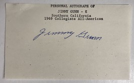 Jimmy Gunn (d. 2015) Autographed Signed Vintage 3x5 Signature Page - Foo... - $15.00