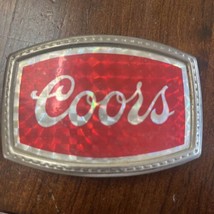 Coors America&#39;s Fine Light Beer Belt Buckle Western Metal Red - £9.90 GBP