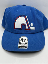 Quebec Nordiques Fitted Hat 47 Brand Franchise Unisex XL Vintage Blue Ra... - $23.90