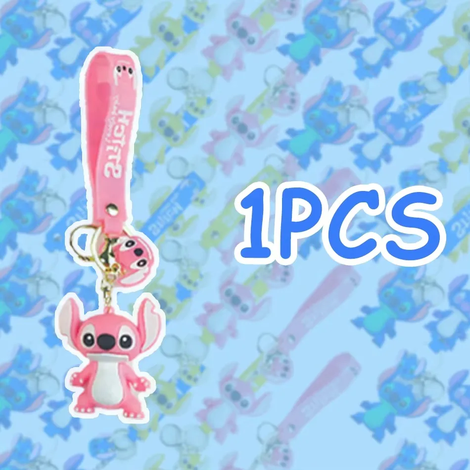 Cartoon Disney Lilo Stitch Silicone Pendant Keychain for Women Men Fans ... - $60.82 MXN