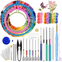 Cross Stitch Embroidery Thread DIY Craft Needlework Hoop Frame Sewing Punch Pen - £30.45 GBP