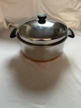 Revere Ware 6 Qt Dutch Oven Domed Lid Copper Clad Stainless Steel Stock Pot - $29.92
