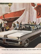 Print Ad Vtg 1967 Advertising GM Pontiac Station Wagon - $9.89