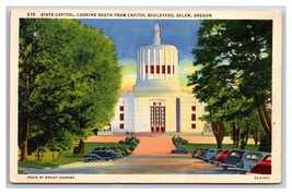 Oregon Stato Capitol Costruzione Salem O Unp Lino Cartolina T21 - £2.20 GBP