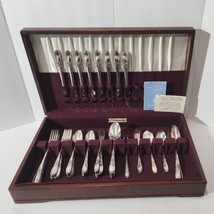 Oneida Community 1953 Silver Plate White Orchid Flatware - 62 Pc Set - £163.67 GBP