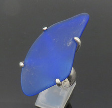 CHARLES ALBERT 925 Silver - Vintage Recycled Glass Cocktail Ring Sz 7 - RG20363 - £76.90 GBP