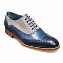 New Men Three Tone Brogue Toe Oxford Wing tip Lace Up Suede Leather shoes 2019 - £115.45 GBP