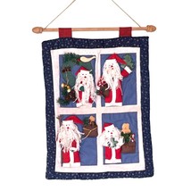 Tapestry Santa Claus Christmas Wall Hanging Handmade 3D Detail 17&quot; x 12&quot; - £22.42 GBP