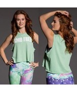 ONZIE Muscle Tank Yoga Top GMO FREE Print Light Green ( M/L ) - $56.03 CAD