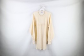 Vintage 70s Streetwear Mens Large Blank Thermal Waffle Knit Long Sleeve T-Shirt - £35.57 GBP