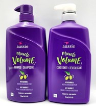 Aussie Miracle VOLUME Shampoo &amp; Conditioner HUGE 26.2oz Bamboo KaKadu Plum Set 2 - £19.95 GBP