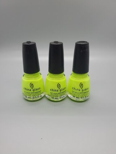 Primary image for 3 China Glaze Nail Polish Color Tropic Like It’s Hot 1723 0.5 Oz Neon