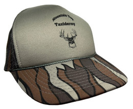 Vintage Mountain Top Taxidermy Hat Cap Camouflage Camo Mesh Back Trucker Hat - £15.56 GBP