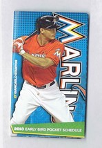 2013 Miami Marlins Early Bird Pocket Schedule Giancarlo Stanton - £3.78 GBP