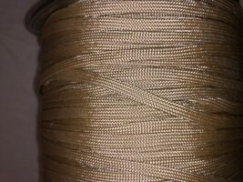 NEW Tan 550 Paracord Nylon Paraline Flat Hollow Cord Coreles in All Sizes - $5.47+
