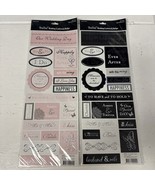 2 x 18 Pcs Bella! Our Wedding Day, foil scrapbook stickers 4x12&quot; - BWC15... - $7.69