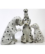 VTG Dalmation Dog Figurines Set of 3 Ceramic Bisque Porcelain Dog Lovers... - €11,06 EUR